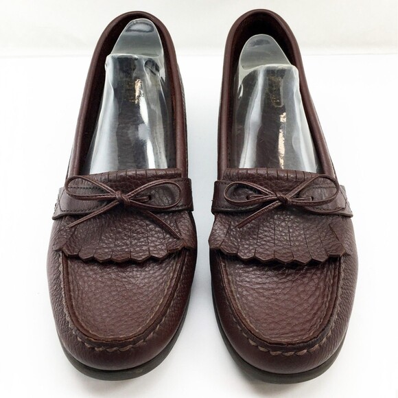 SAS Tripad Comfort Brown Leather Moccasin Toe Kiltie Loafers - Women's Size 10 S - Picture 3 of 8